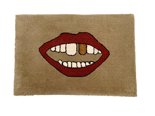 Gold Tooth Rug in Red // Salt Ceramics Collaboration