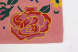 Pink Floral 2'11" x 3'4"