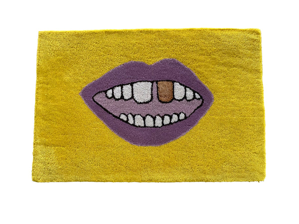 Gold Tooth Rug in Yellow // Salt Ceramics Collaboration